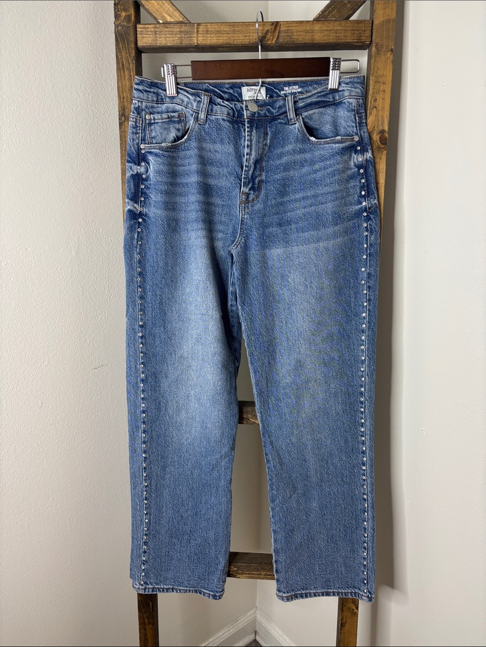 Kensie Men's Straight Jeans in Blue Denim Size 8
